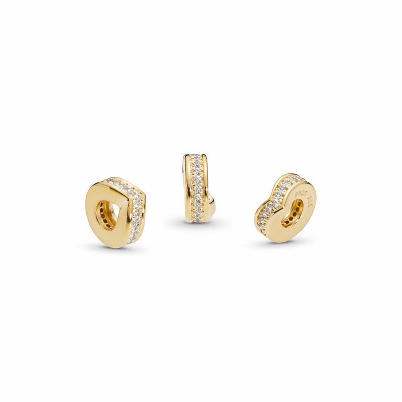 Pandora Shine™ Shimmering Wish Spacer Charm - 18ct Gold Plated/Cubic Zirconia - Canada | WQ8523DA